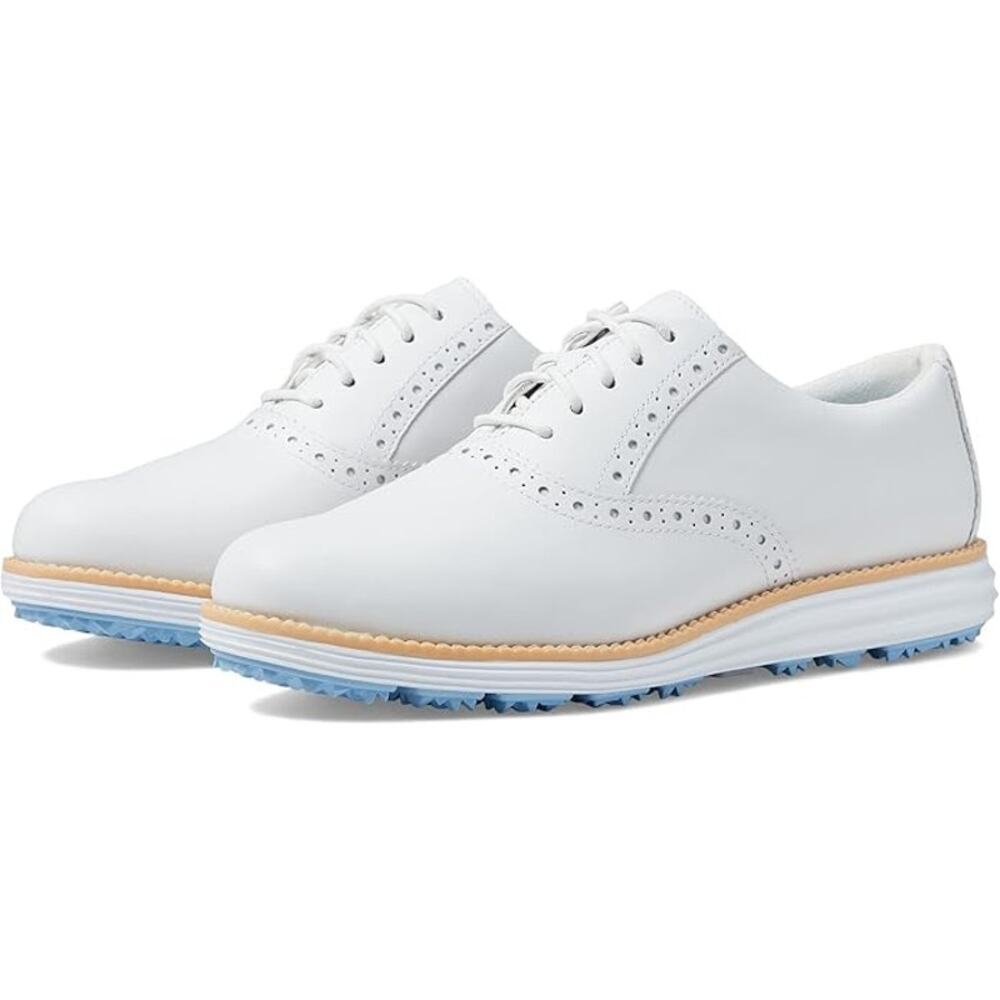 NWT Cole Haan Women's Originalgrand Shortwing Golf Sneaker,Blue Bell/White-S 10